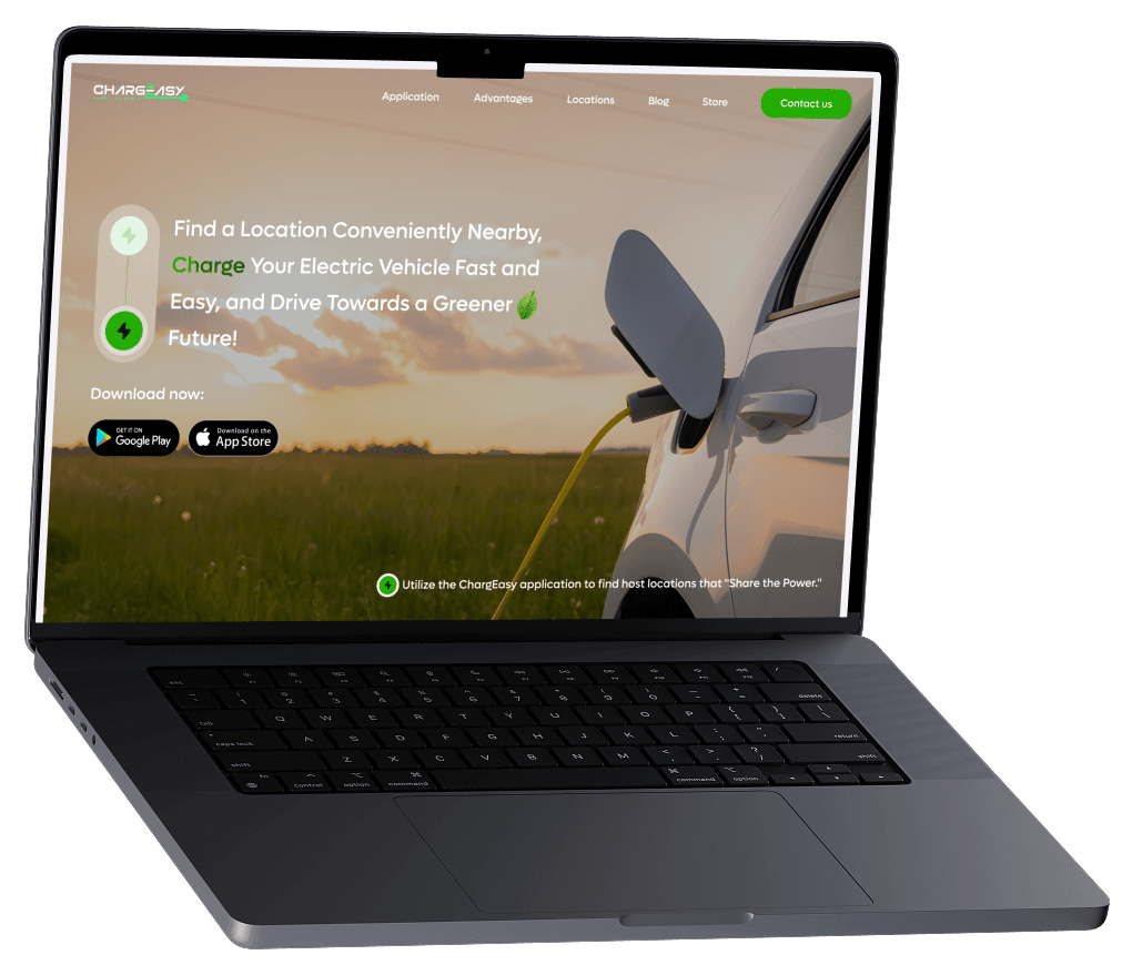 ChargEasy EV-charging app shown on a phone