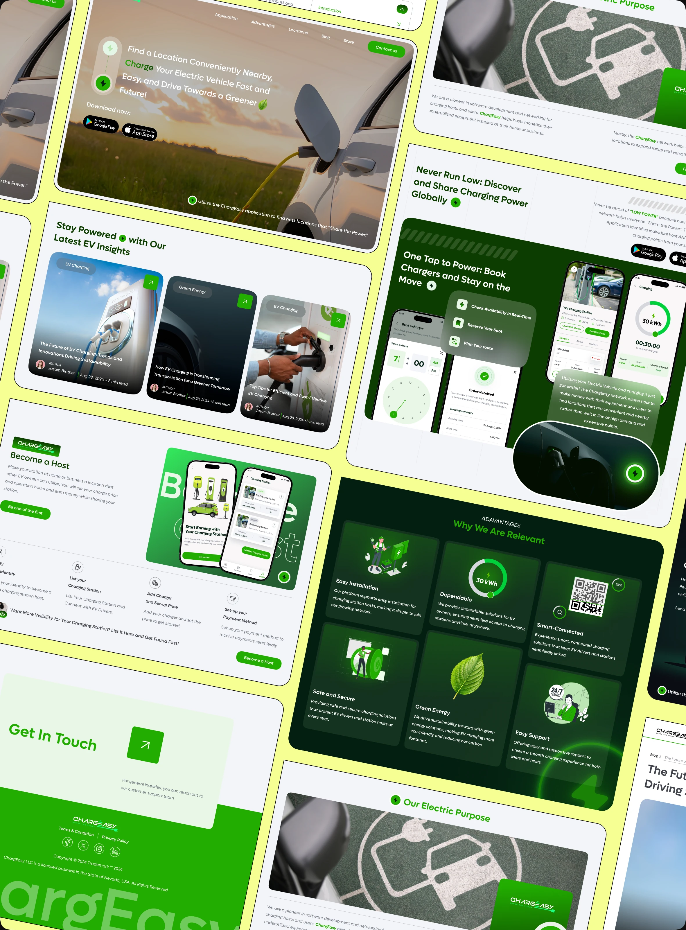 ChargEasy full design showcase collage